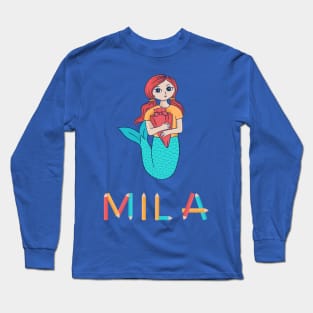 School Enrollment Mermaid Mila Long Sleeve T-Shirt